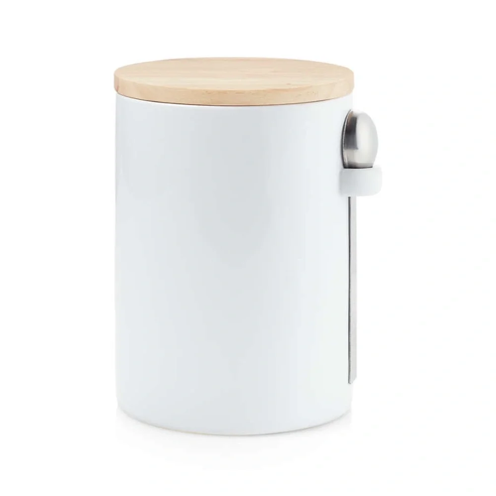 Crate & Barrel Aspen White Canister